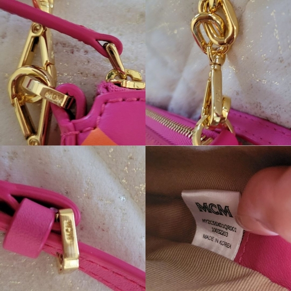 MCM Visetos Color Splash Chain Mini Crossbody - Picture 8 of 9